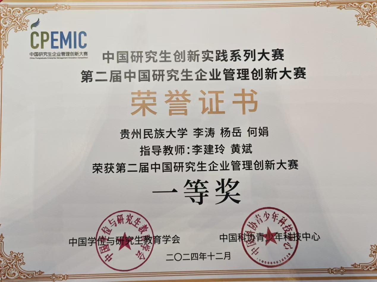 EMC全站网页MBA学生在第二届中国研究生企业管理创新大赛中获全国一等奖